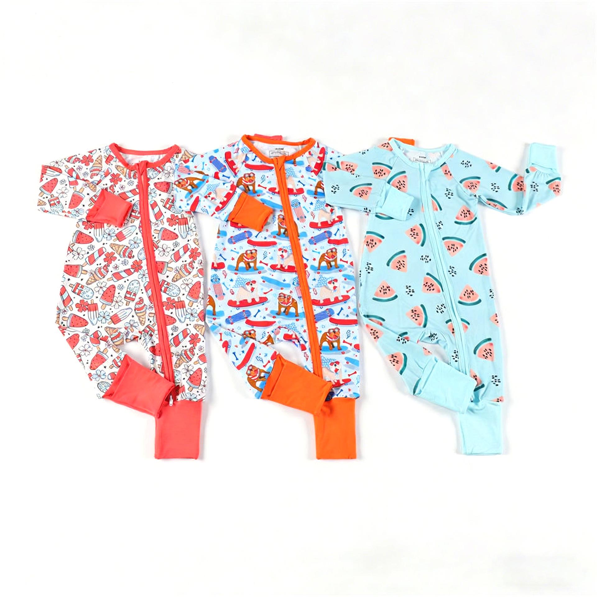 Infant Printed Jumpsuit - Unisex Baby Pajamas 3-6 Months