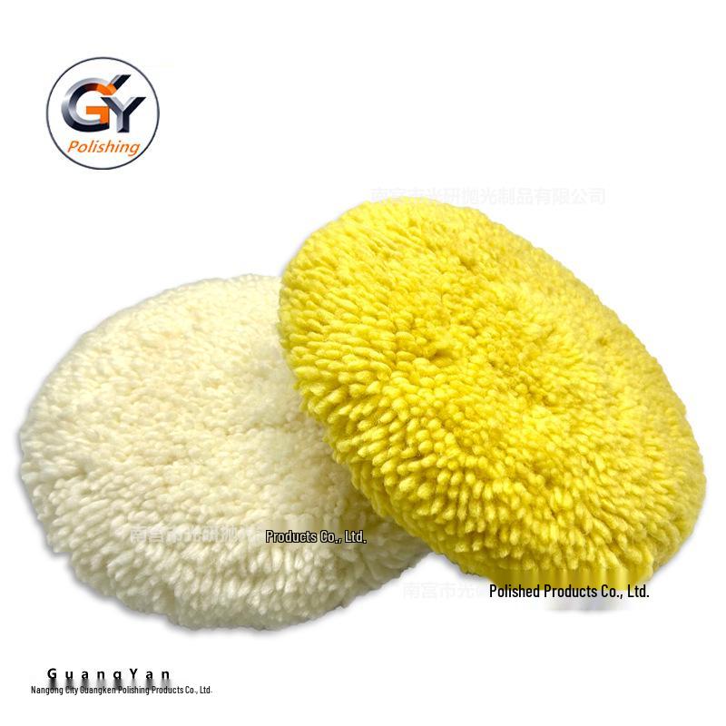 Double-Sided Wool Polishing Pad 05701 - 5/8" Thread Car Detailing Pad