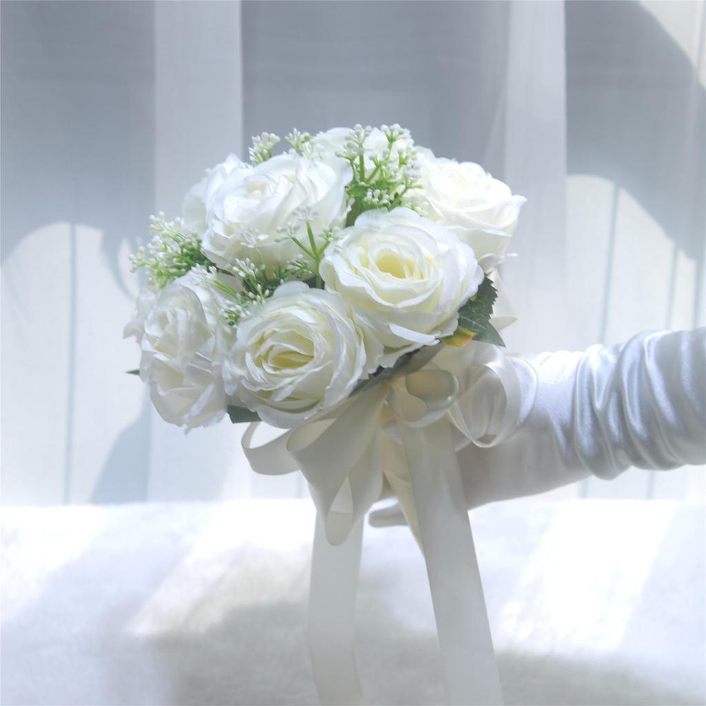 European Style Bridal Bouquet - Artificial Wedding Photography and Home Decoration Flowers