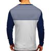 Men's Fashion Casual Stripe Printed Long Sleeve O-Neck Shirts Tops Blouse