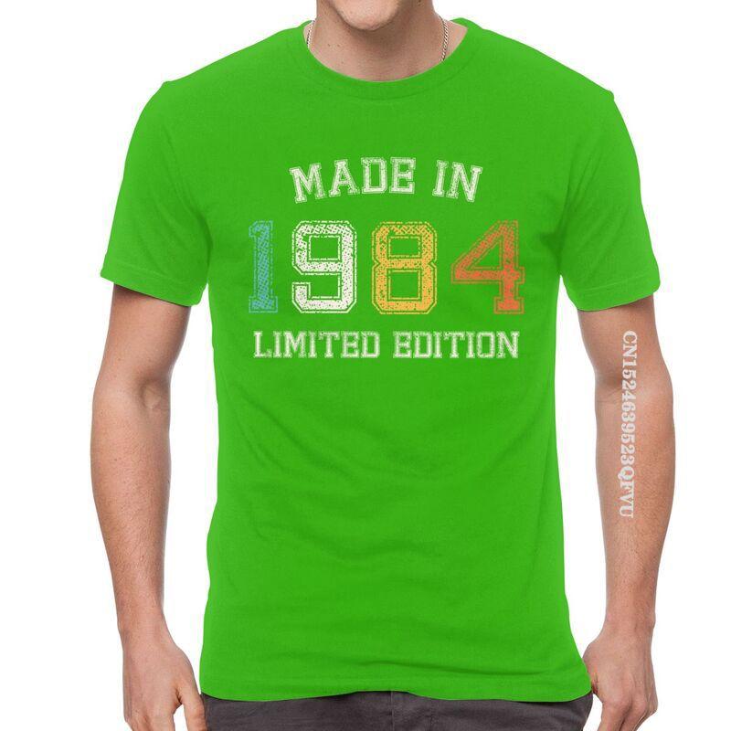 Born In 1984 Tshirts Men Men Streetwear T Shirts Made In 1984 Birth Year EMO Men  Tshirt Cotton Oversized Tee Tops Clothes