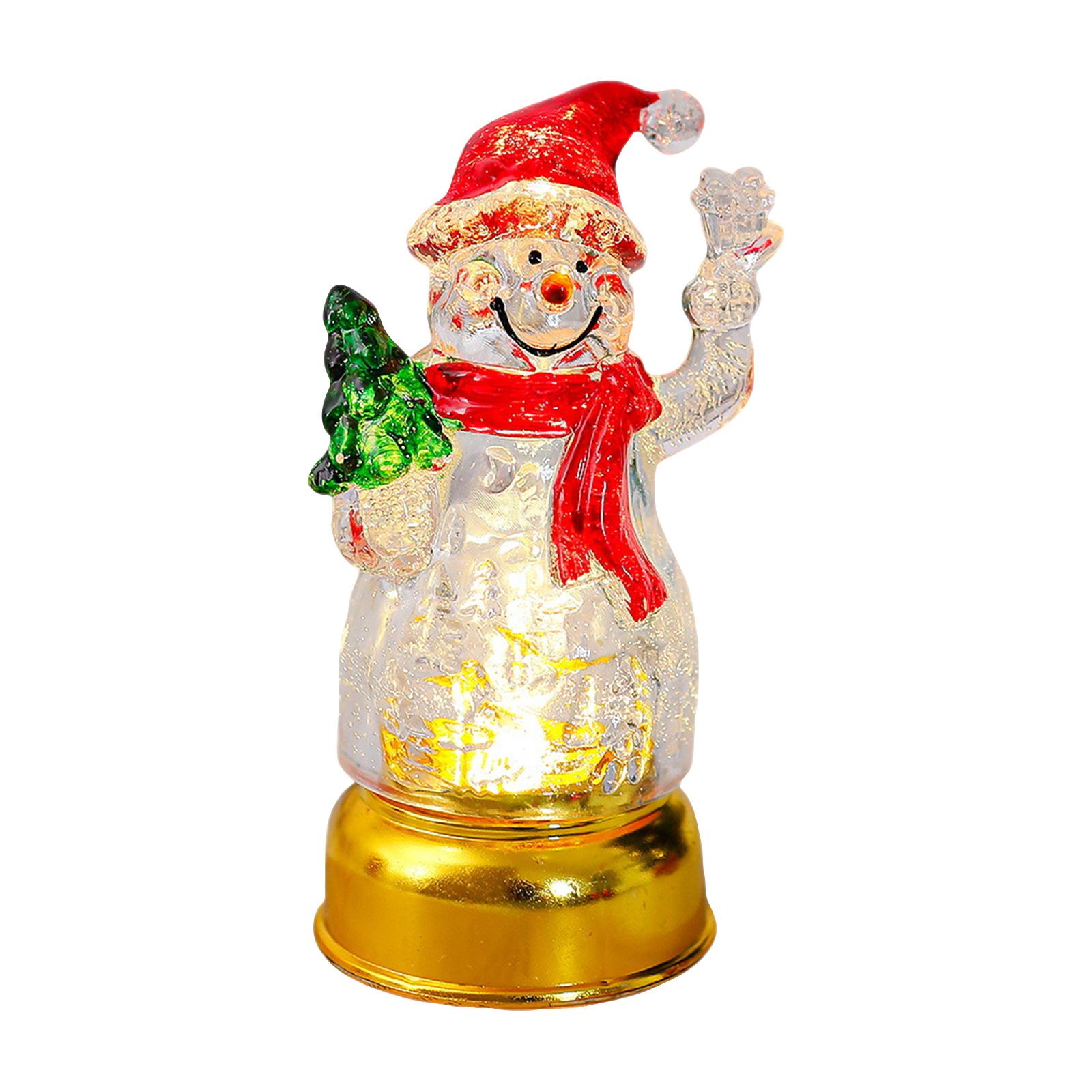 

Plastic Transparent Christmas Snowman Ornament,Light-up Christmas Tree Christmas Decoration Suitable for Festive Home Decor One Size
