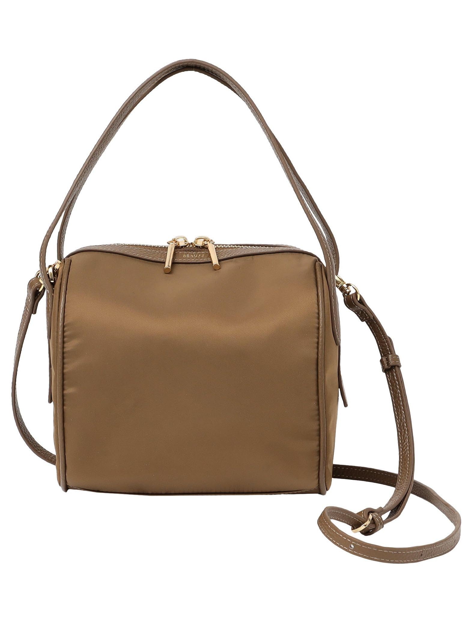 

Ships BEAURE Nylon Mini Boston Shoulder Bag, Women s, 310012823, Beige, One Size