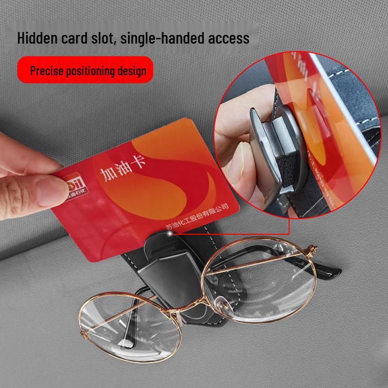 Suède Autobrillencliphouder voor Zonneklep - Past op BYD, Tesla, Mercedes-Benz, BMW