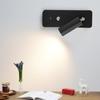 LED Wall Lamp Wall Mounted Reading Light with USB Port for Bedside Reading Bedroom Living Room 4000K