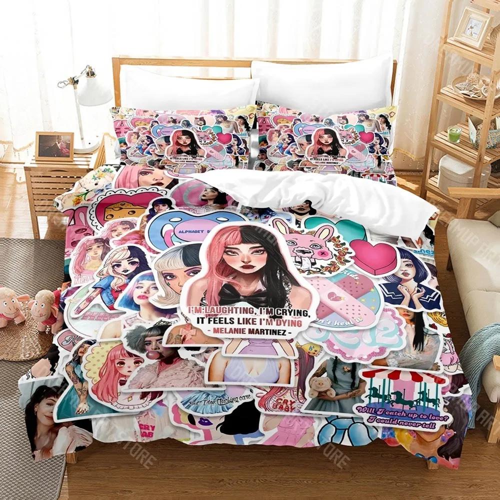Ensemble de literie Melanie Martinez Impression 3D Simple Jumeau Complet Queen King Size Ensemble de lit Adulte Enfant Chambre Housse de couette Ensembles EU Single 90x200cm