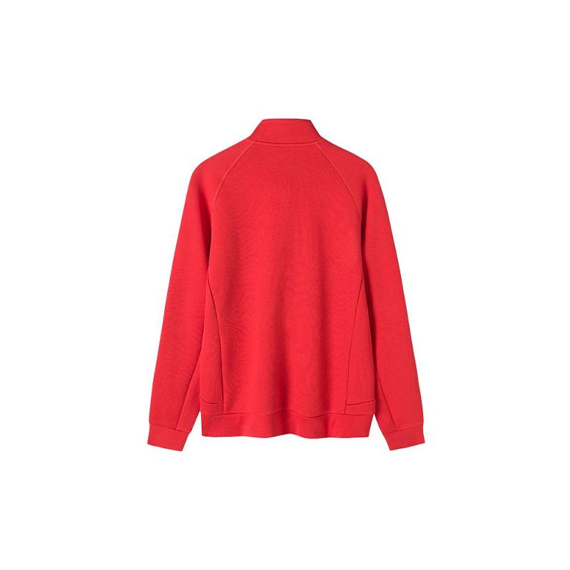 Anta Comprehensive Training Series Logo Letter Print Knitted Jacket Women Jacket Red 162137731-1