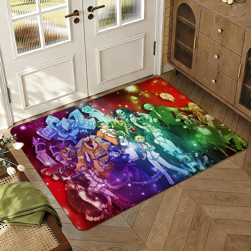 Anime O-Overlords A-Albedo Floor Mat Soft Thickened Absorbent Non-Slip Bedroom Living Room Door Mat Home Decor Flannel Rugs