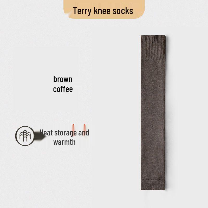 Verdickte Winter Kniehohe Stulpen und Überknie Frotteesocken