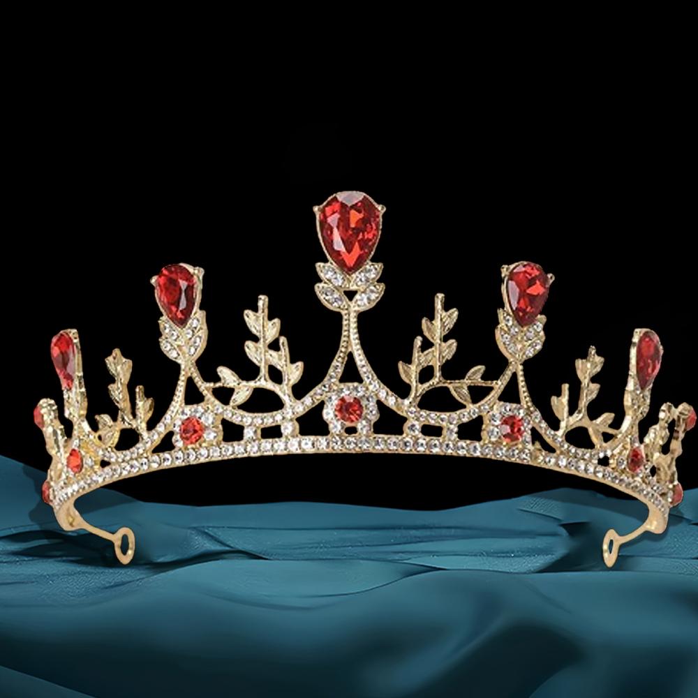 Gold Color Crystal Bridal Tiaras And Crowns Rhinestone Prom Diadem Headband Bridal Wedding Hair Accessories Zircon Crown Tiara