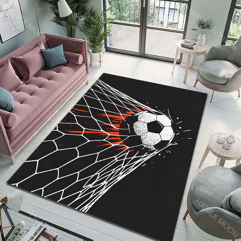 Goal Football Pattern Carpet for Living Room Bedroom Bathroom Mat Creative Doormat Sofa Home Decor Event Area Carpet for Gifts