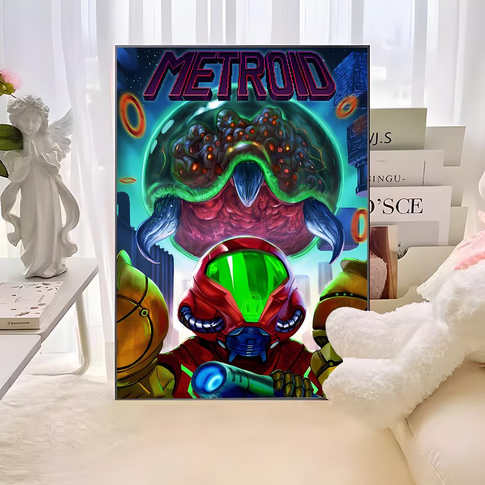 Game M-METROID Classic Vintage Posters Vintage Room Home Bar Cafe Decor Nordic Home Decor