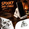 Halloween Skeleton Phone Stand for Desk - Creative Resin Figurine Holiday Decoration for Home