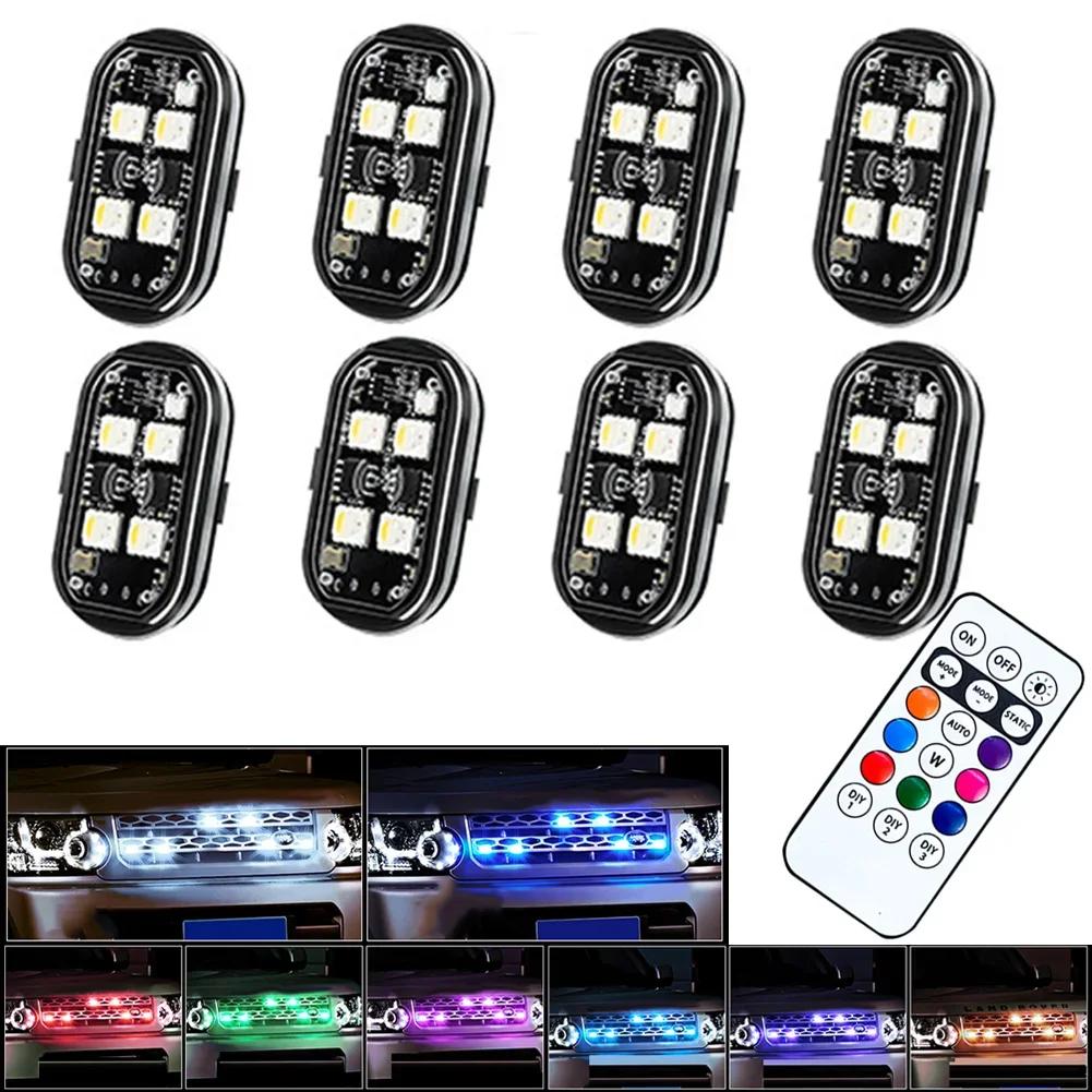 RGB Led Car Strobe Lights Motorcycle LED Flash Position Wireless Light Aircraft Airplane Helicopter Warning Lights Accessories