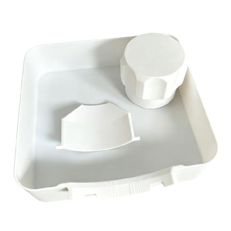 Washing Machine Water Pan Set with Raised Tray Design and Drain Fittings for Household Washer Floor Protection and Cleanup