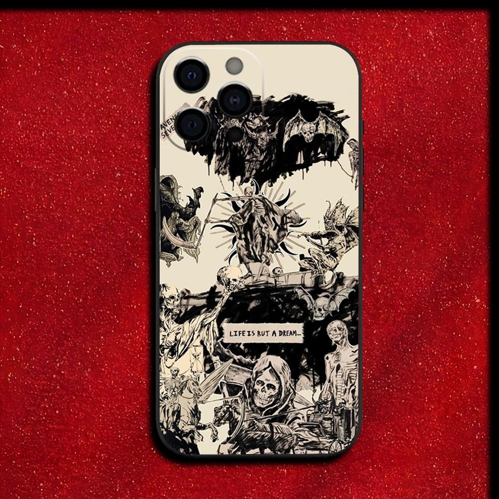 A-Avenged S-Sevenfold A7X Phone Case For iPhone 16,15,14,13,12,11,Pro,X,XS,Max,XR,Plus,Mini Soft Black Cover