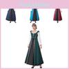 Elegant Renaissance Inspired Medieval Square Neck Dress Set For Women Perfect For Halloween