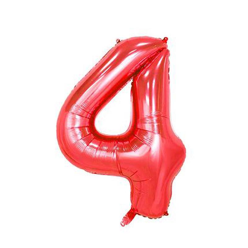 32-Inch Gradient Color Aluminum Foil Number Balloons - US Version