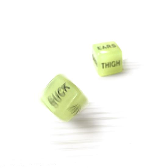 Yousheng 1 Pair Luminous Funny Dice Set Exciting Relief Effect Wear-resistant Anti-break Sex Dices Game for Couples