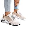 Shoes Large size single shoes women's autumn new platform leopard print lace-up casual sports shoes