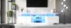 160*40*45cm TV Stand with 2 Cabinets, High-Gloss TV Cabinet with LED Light Strip, Modern TV Entertainment Center with 8 Shelves, MDF, 70-Inch TV