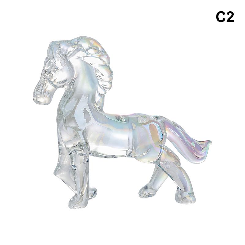2026 Zodiac Horse Statue Feng Shui Collection Crystal Light Luxury Horse Sun Catcher Ornament Home Desktop Decoration