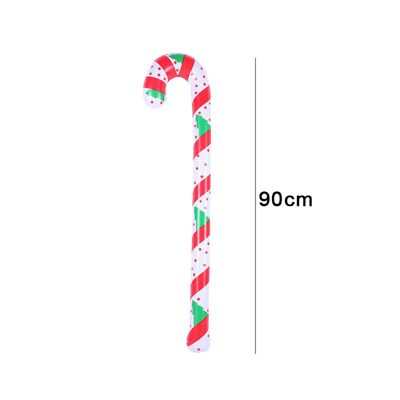 2/1 Stück Aufblasbare Weihnachtszuckerstangen Weihnachtsmannstock Ballons Outdoor Hängende Ornamente Weihnachten Navidad Party Dekoration Requisiten