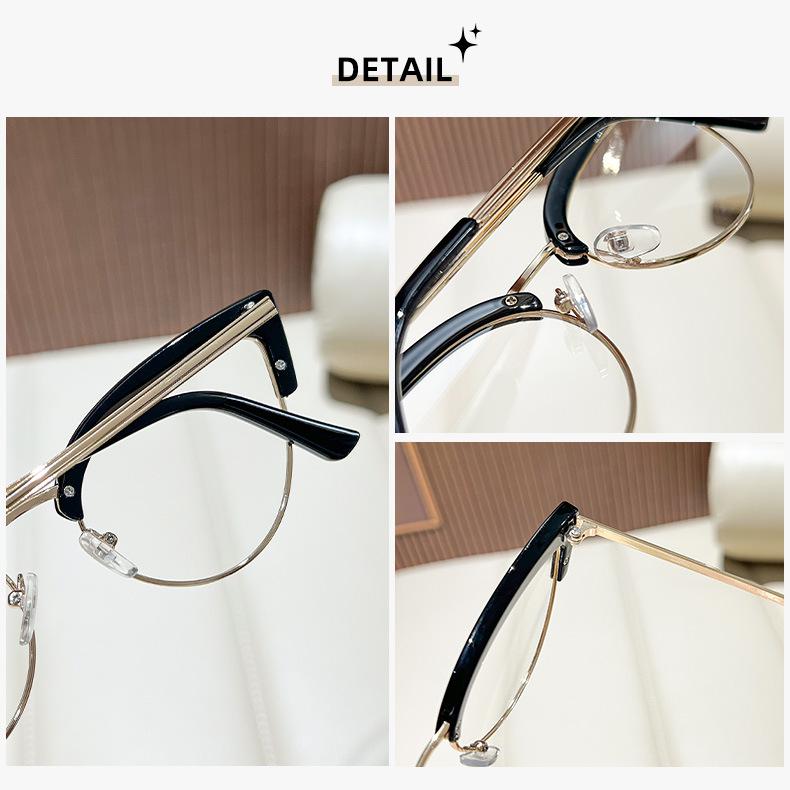 Women Cat Eye Anti Blue Light Metal Reading Glasses+1.0+1.5+2.0+2.5+3.0+3.5+4.0