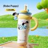 Large Capacity 1250ml Cute Cartoon Insulated Tumbler Straw Cup with Handle for Women Hiking Use