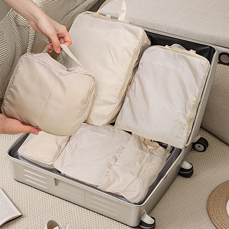 6-Piece Compression Travel Storage Bags for Clothing and Luggage Organization