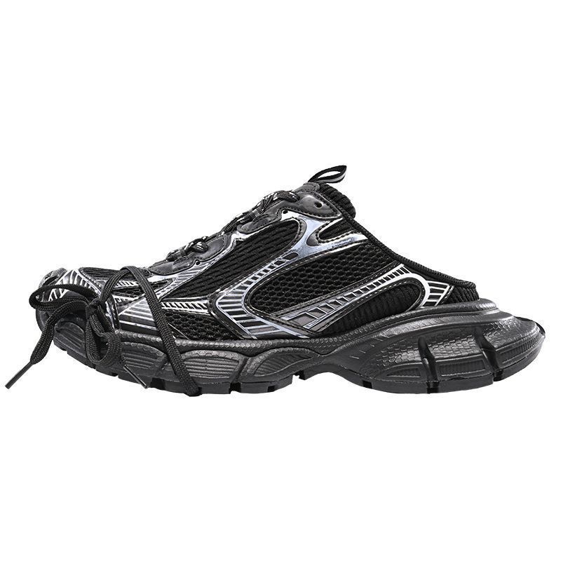 Paris 3XL Halbschalen-Schuhe Plateau Retro Dad-Schuhe Alt 2025 Frühling Neu Lässig Lazy Bag Head Slipper