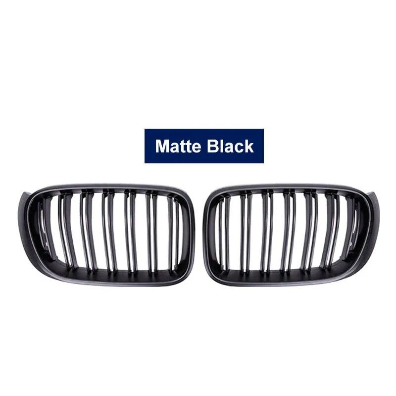 2PCS Car Front Bumper Grill Grille Trim Strip Cover Kidney Sport Double Line Slat For BMW X3 X4 F25 F26 2014 2015 2016 2017