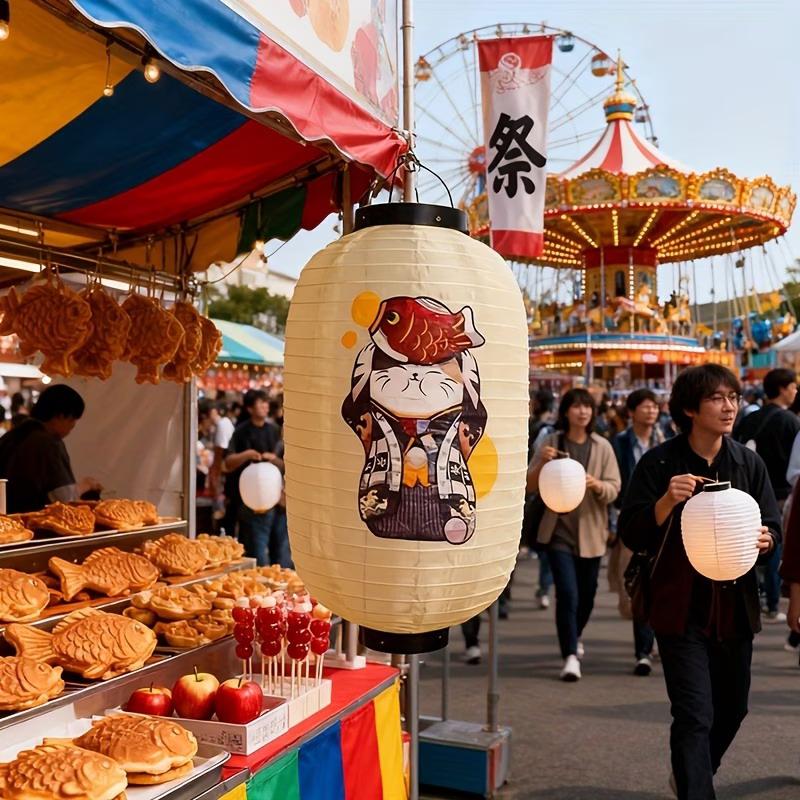 Japanese Lantern Hanging Paper Lanterns Art Decor For Sushi Restaurant, Izakaya, Wedding, Bistro, Parties 10 Inch Decorations