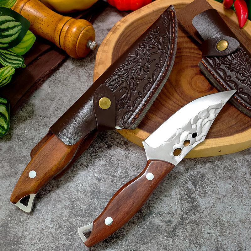 Handmade Forged Butcher Knife Kitchen Chef Cleaver Outdoors Fishing Utility Knife Meat Vegetable Cutting Boning Knife