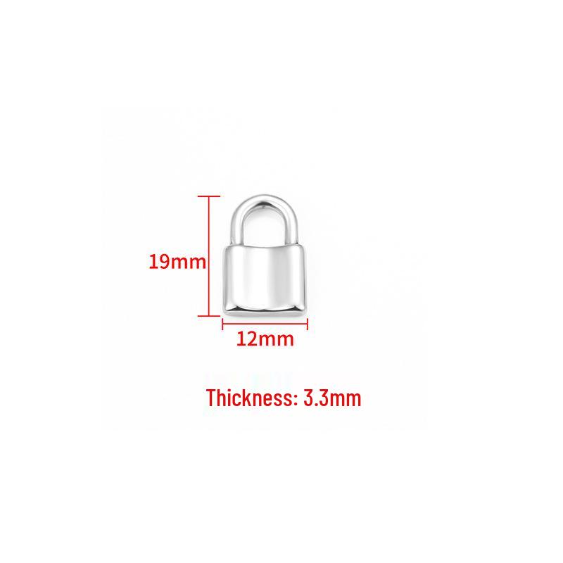 Stainless Steel Heart Lock Pendant for DIY Necklaces & Bracelets - Couple's Fashion Accessory