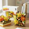 Sunflower Butterfly Photo Frame Ornaments: Trendy Toy Building Blocks Compatible with Lego
