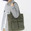 Canvas Bag Large Capacity Men Women's Shoulder Bag Student Class Hand Tote Bag