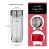 XINUO Double Wall Borosilicate Glass Tea Travel Mug