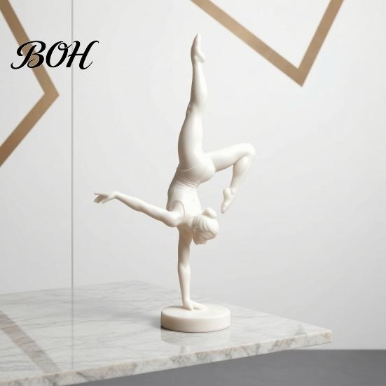 Elegant Dance Lover Gifts 3D Printed Rhythmic Gymnastics Figurine, Modern Minimalist Art Sculpture, Home Office Desk Ornaments Handstand Ballet