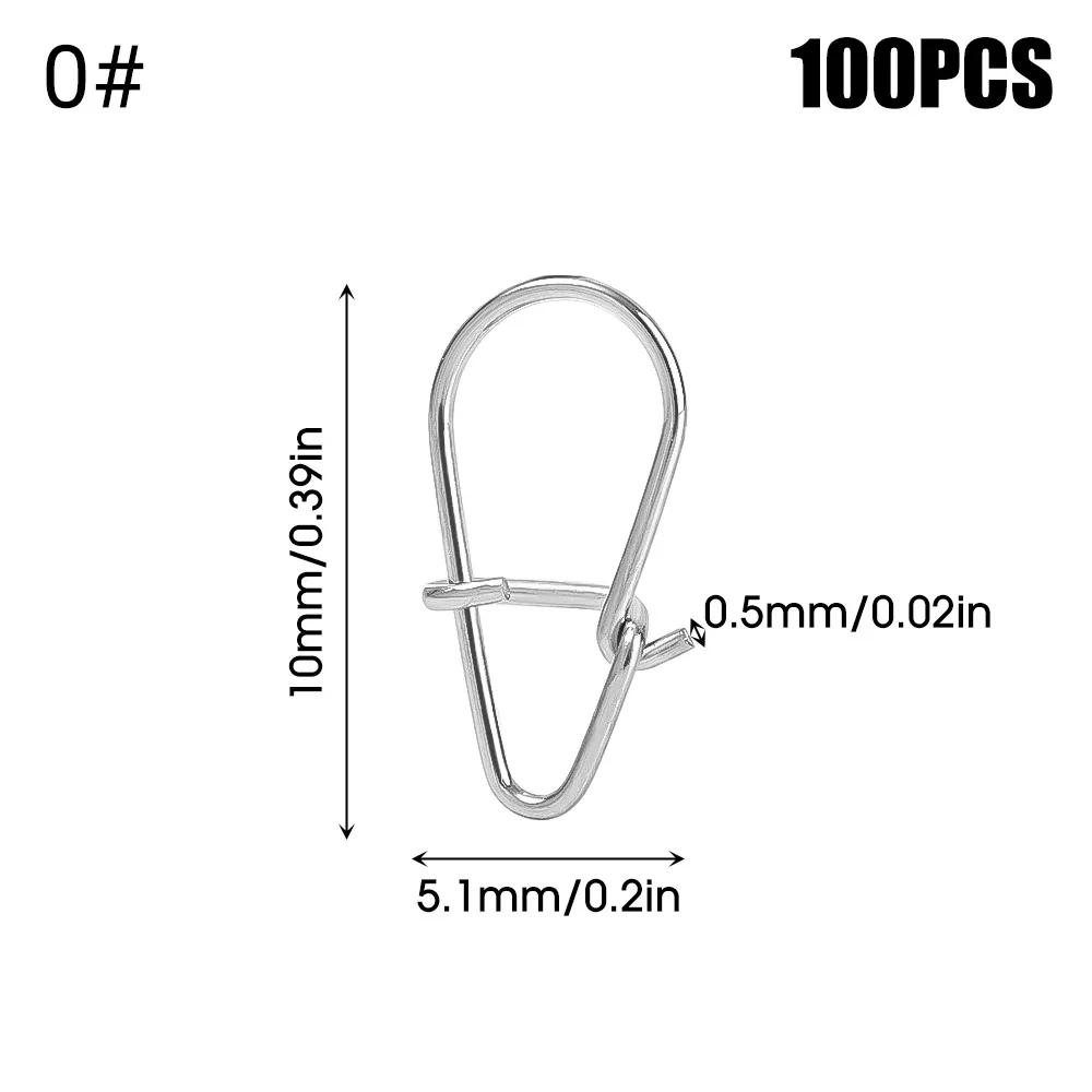 100 buc/set Dovleac Oțel Inoxidabil Pescuit Agrafă Suspendată Oval Inele Split Conector Blocare Rapidă Agrafă Baril de Înaltă Calitate Echipament