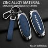 Alloy Leather Car Remote Key Case Cover Shell Fob For Dongfeng Nammi 01New Engery High Level  Interior Protective Keychain