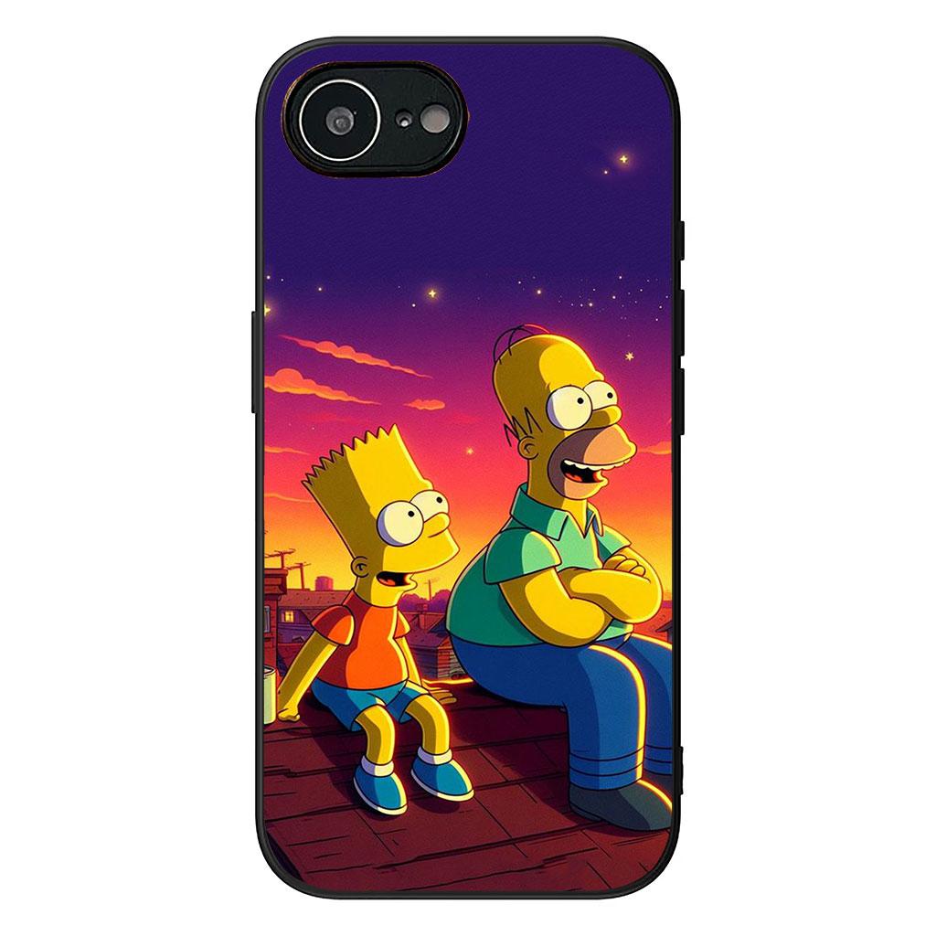 Cartoon S-Simpsons-Funny Barts Phone Cover for Apple iPhone 16 15 14 Plus 13 12 Mini 17 Pro Max + ProMax 16E Air Case