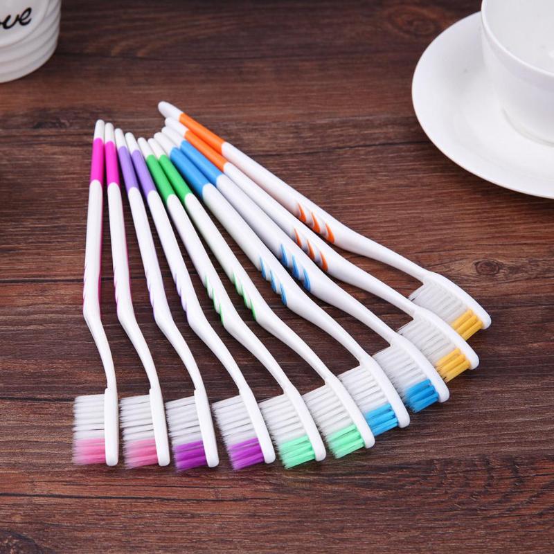 10PCS Double Ultra Soft Toothbrush Bamboo Charcoal Nano Tooth Brushes Dental Personal Care Teeth Brush Support Wholesale