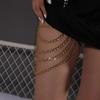 Stonefans Multi Layer Thigh Chain Harness Female Accessories Sexy Metal Belt Prsonality Vintage Garter Leg Chain Body Jewelry