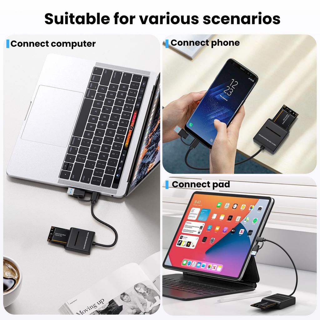USB 3.0 To mSATA & 2.5-Inch SSD/HDD Adapter Cable
