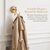 Durable Robe Hook Golden Towel Hook Retro Style Coat Hook  Bathroom Bedroom Entryway