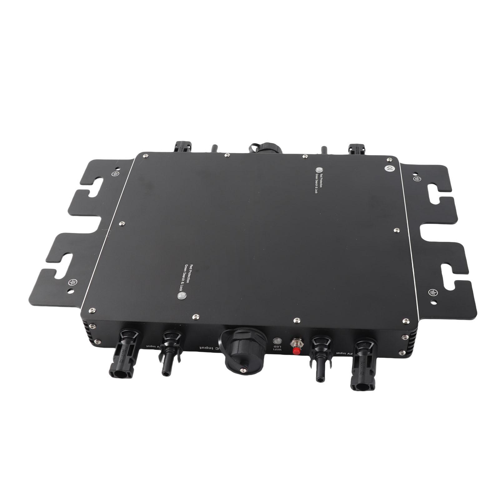 Солнечный сетевой инвертор 2800 Вт MPPT Мощность Микроинвертор с WiFi управлением IP65 Водонепроницаемый Тип ЕС чёрный