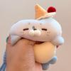 Cartoon Plush Seal Keychain Cute Ice Cream Sea Dog Pendant Stuffed Doll Keyring Backpack Hanging Decoration Gifts