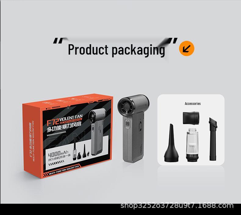 Portable High-Speed Turbo Hair Dryer & Car Vacuum/Cleaner with Rechargeable Features 40*69*141