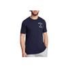 Under Armour Project Rock Training Letter Print Short Sleeve T-Shirt Men Tops Navy-Blue 1386878-410
